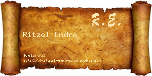 Ritzel Endre névjegykártya